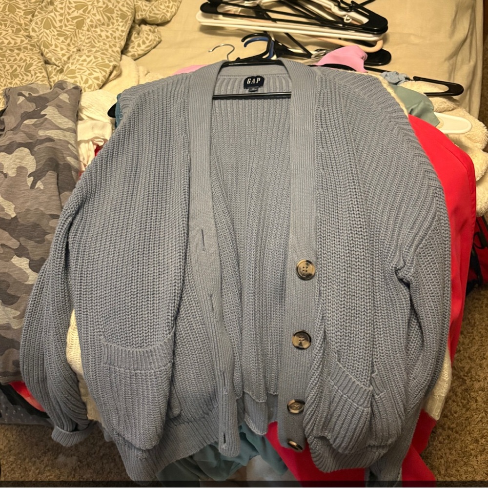 GAP Blue Knit Cardigan